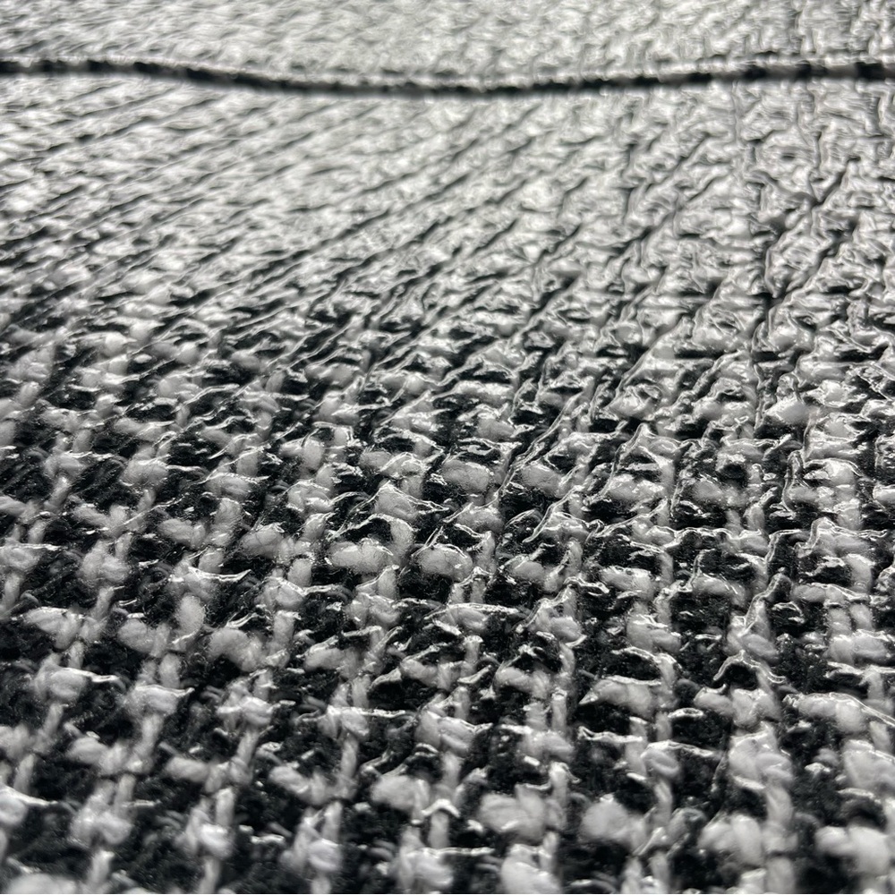 Tibi Woven Houndstooth Black White Coated Jacket Pointed Collar Sample - Picture 12 of 15